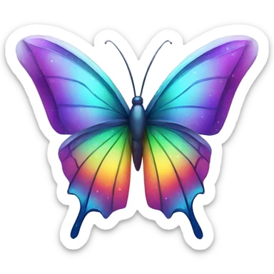One Rainbow-Crystal-Gem-Butterfly-Crystal-Fly sticker