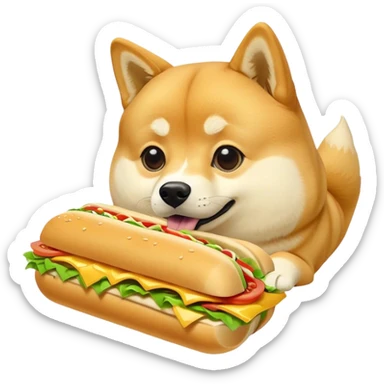 doge eating subway sticker