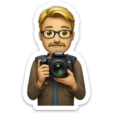 male photographer sticker