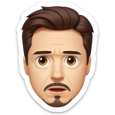 suprised tony stark sticker