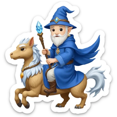 Male Gnome Mage Blizzard World of Warcraft on a griffen sticker