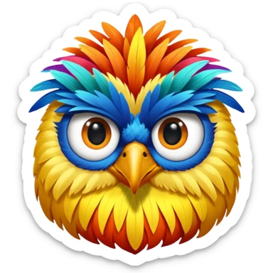 Un oiseau qui lance un regard sérieux  sticker