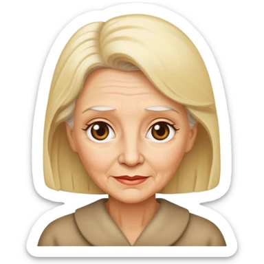 Blonde old mom sticker