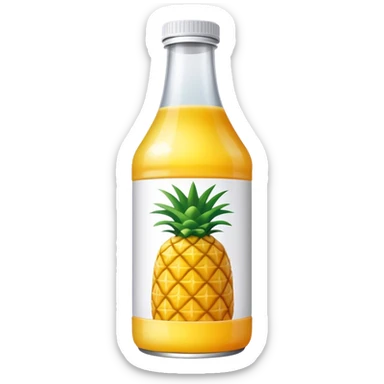 Bottle pineapple juice sticker