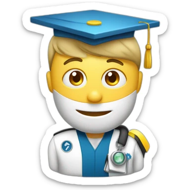 further education in paramedics style with Mortarboard sticker