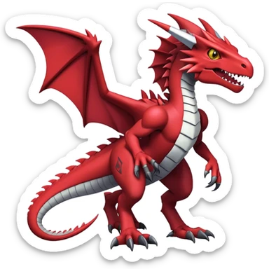  Cool Edgy Digimon-Fakemon-Guilmon-Genesect-Velociraptor-Dragon full body sticker