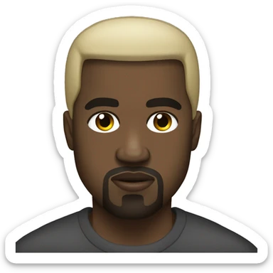 Kanye west if he was white sticker