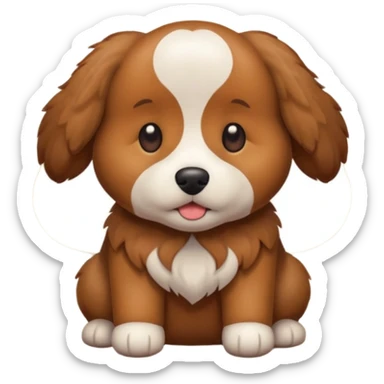 Make a cute brown dog i a carpet sticker