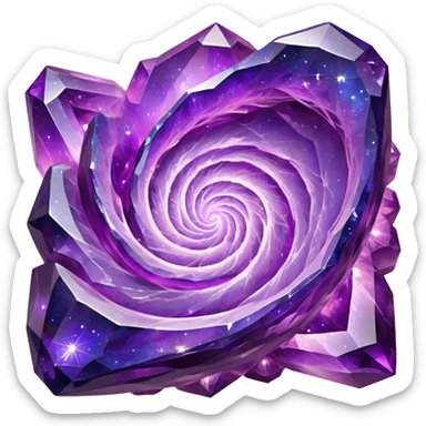 Complex Amethyst-rubby Nebula Galaxy Crystal sticker