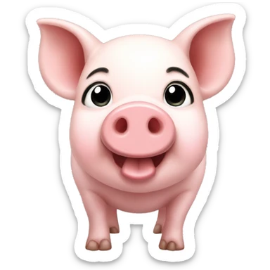 Cute piggie sticker