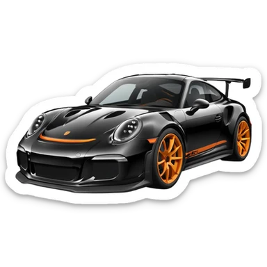 Blacked out Porsche 911 gt3 RS sticker