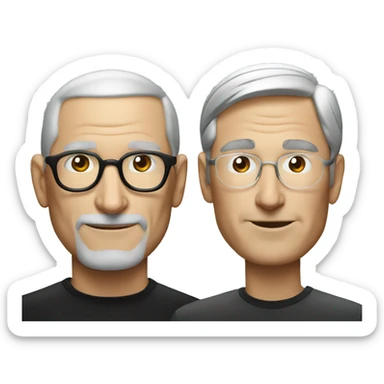 Steve Jobs and Tim Cook sticker