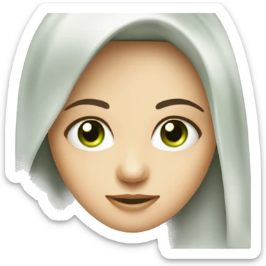 Kopftuchmädchen mit grünen Augen sticker