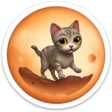 Cat destroyers mars sticker