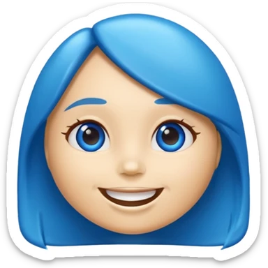 Blue female m&m sticker