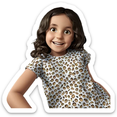 smiling girl in car interior sticker