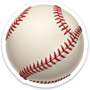 Cinematic Realistic image of a classic baseball, rendered with detailed stitching and textured leather, set against a nostalgic ballpark backdrop with soft, golden lighting that evokes Americana sticker