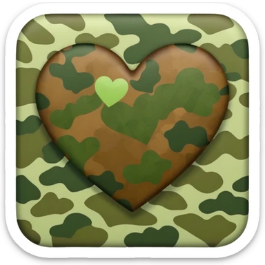 Heart camuflage sticker