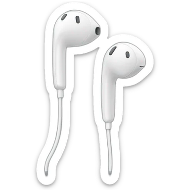 a pair of Bluetooth earbuds sticker