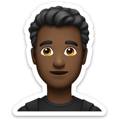 homme de couleur noir chauve sticker