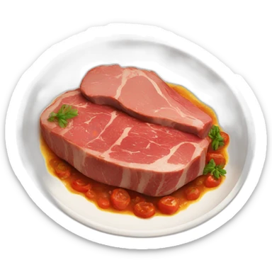 dish with meat sticker