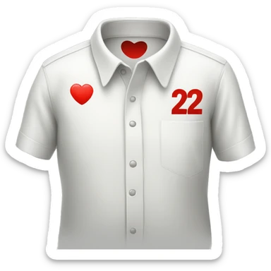white shirt that says the number 22 in red letters sticker