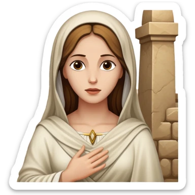 Mary Magdalene near the tomb of Jesus sticker