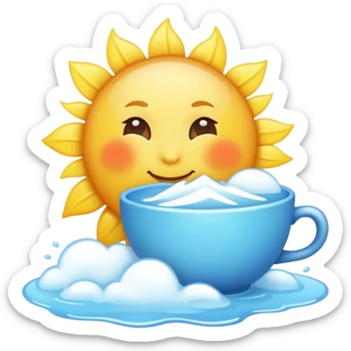 Good morning with sun sticker