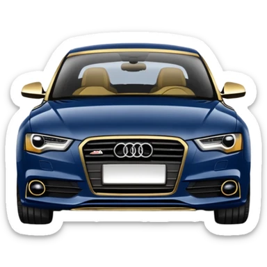 Dark blue and gold Audi  sticker