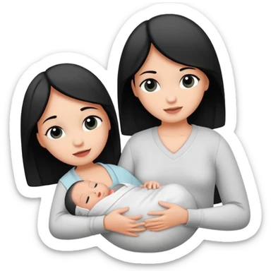 Newborn B&W with female sticker