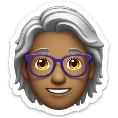 Nerd using Microsoft Teams sticker