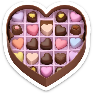 heart chocolate box pink pastel sticker