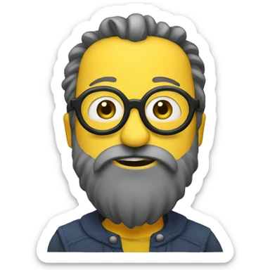 Un minion chauve avec une barbe sticker
