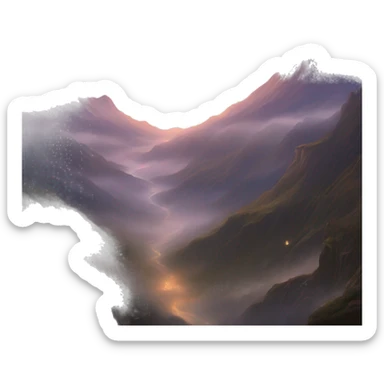 merrily, at dawn she left the crest To wander in the sky, aflame.  A trace of dew, of night’s caress, He looms as in a dream, alone, And softly weeps the mountain lone Within the wilderness. sticker