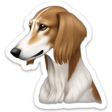 Saluki in profile sticker