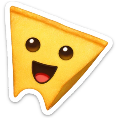 A singular nacho chip. sticker