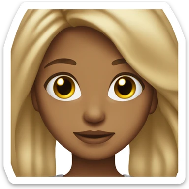 brown skin, dirty blonde hair and hazel eyes girl sticker