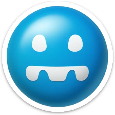 Blue m&m sticker