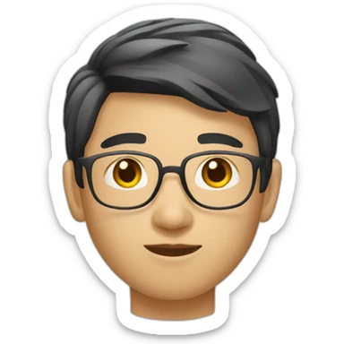 young asian designer sticker