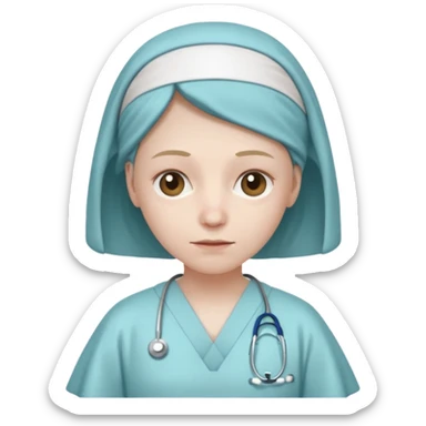 patient in hospital in hospital sticker