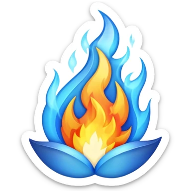 Llama de fuego azul sticker