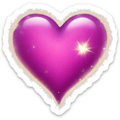 Heart with sparkles sticker