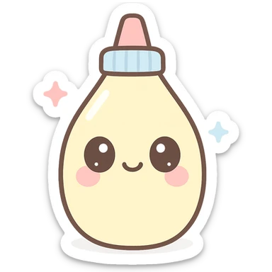 cute kawaii style mayonnaise sticker