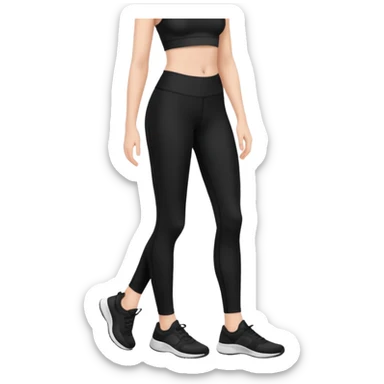 femme legging noir 42/44taille  sticker