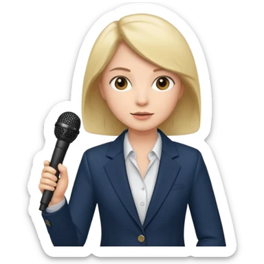 journalist, in studio sticker