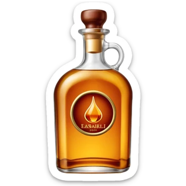 Envasado de botella de licor ocn boquilla de llenado y son logo en la botella sticker