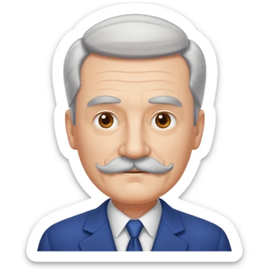 make a white kida old guy with a square mustache and hair slicked to the right sticker