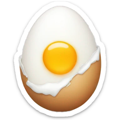 Half a boiled egg sticker