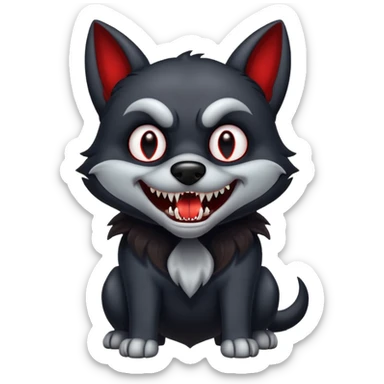 vampire dog sticker