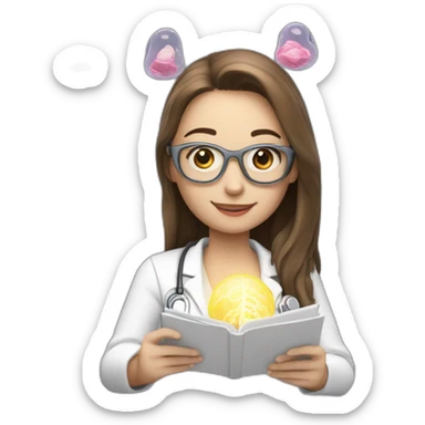 Biomedical-Engineer-studying-hologram-3d-model-of-breast sticker